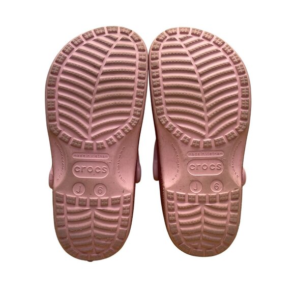 Crocs Girls Rose Gold Glitter Rubber Slip-On Clogs Size 6 - Picture 7 of 7